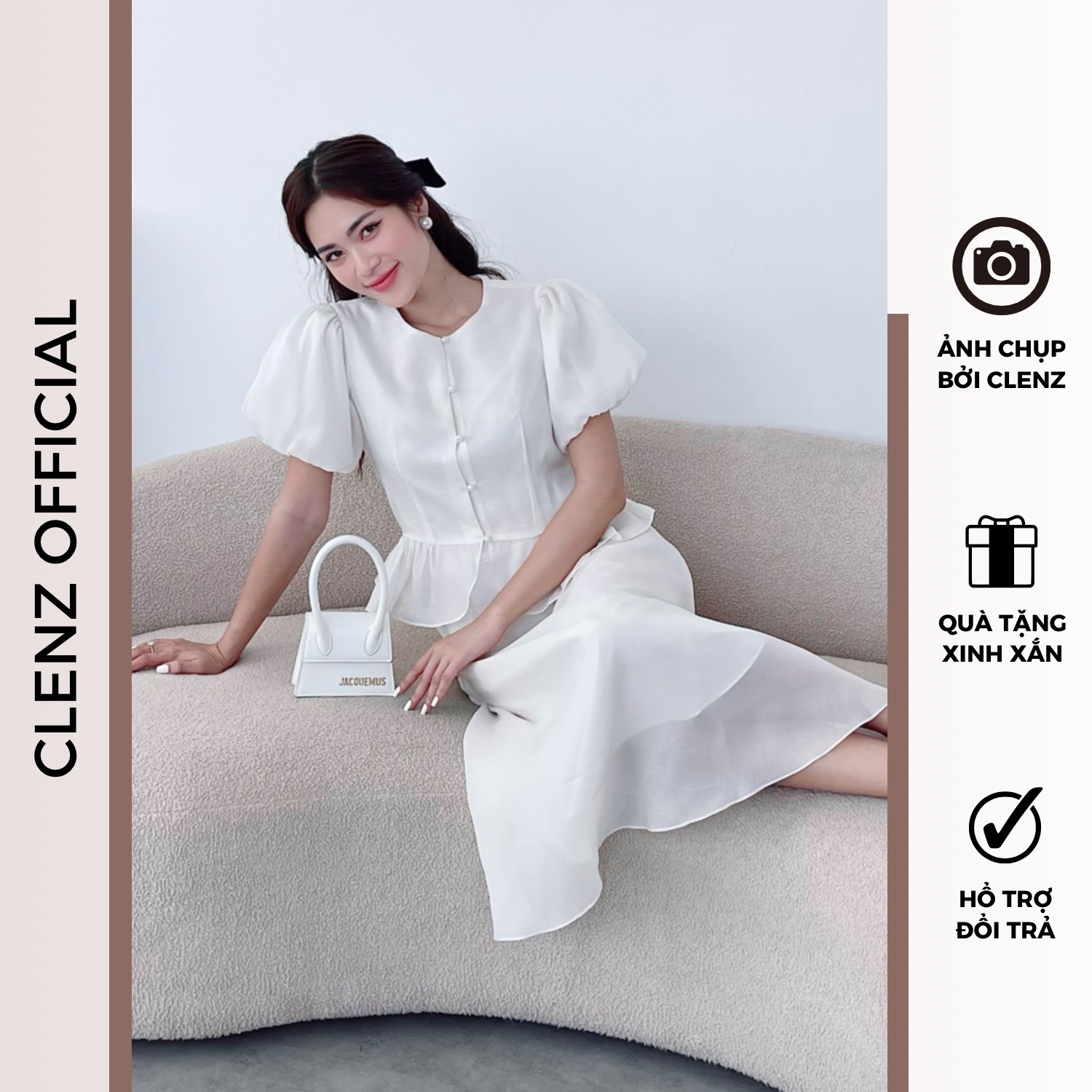 [ Clenz - Váy thiết kế cao cấp ] Đầm tiểu thư dự tiệc sang trọng SET04
