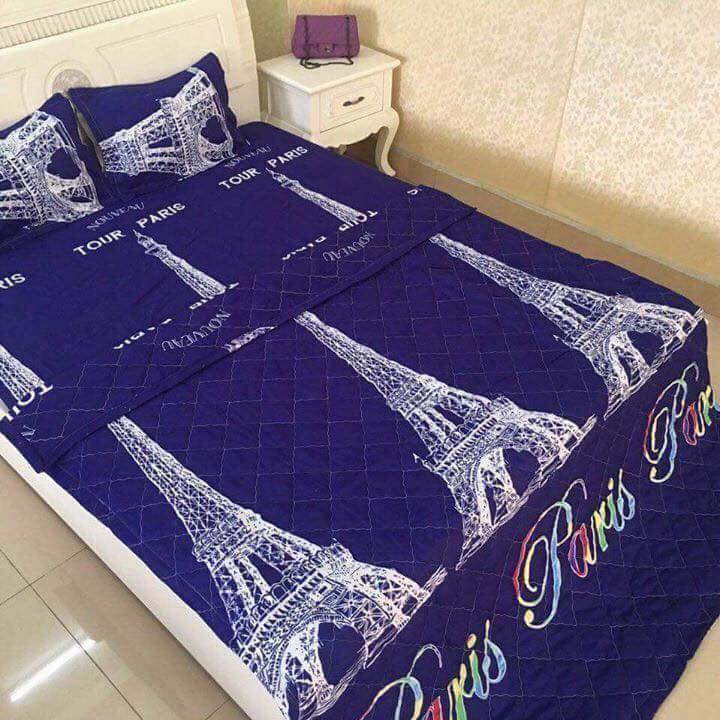 (FreeShip MAX) TRỌN BỘ CHĂN GA GỐI COMBO 5 MÓN - THÁP PARIS Beding shop-  drap giường, ga giường, ra giường, drap trải giường,ga trải giường, drap trải giường đẹp ga trải giường cưới, bộ ga trải nệm mát, ga giường cưới,Ga giường spa