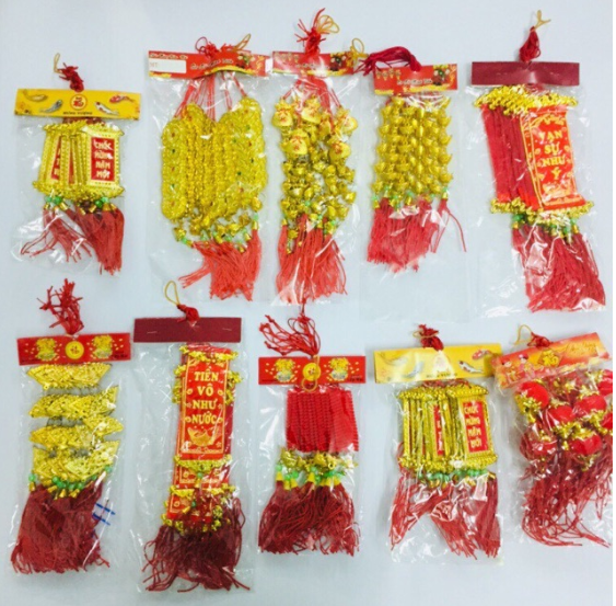 Combo 18 dây treo, liễn treo trang trí tết cổ truyền, nhiều mẫu hàng đẹp sắc nét