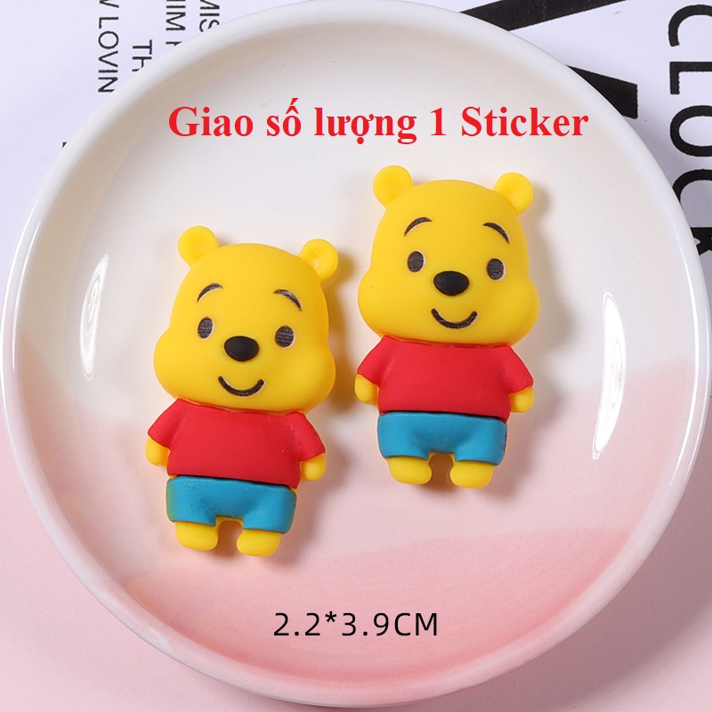 Hình Sticker Cute 3D Siêu To 2,8x4cm (Được Chọn Mẫu)