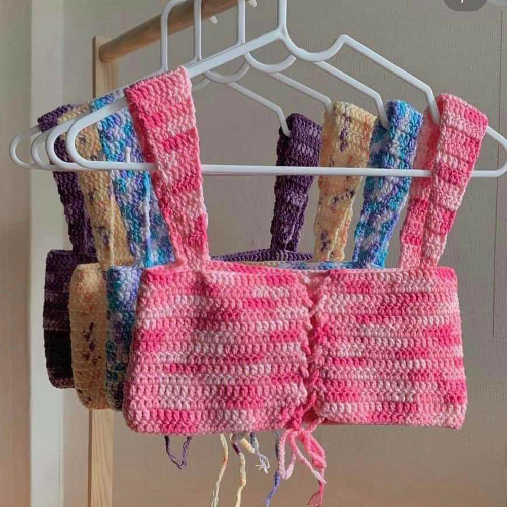 Len Milk Cotton màu loang 50g - Len móc áo, bikini, khăn