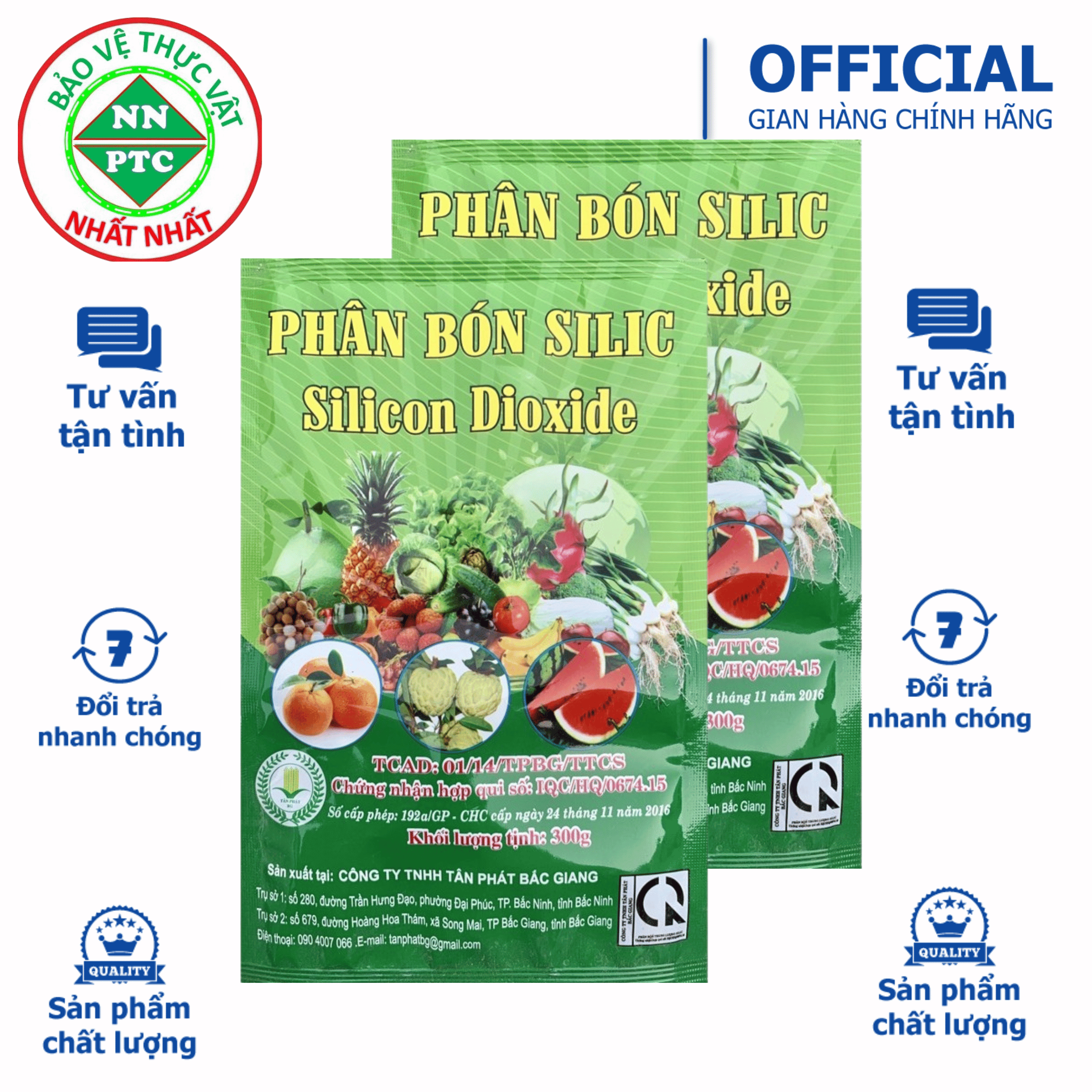 Phân Bón Trung Lượng  [ phân bón - phân bón lá - phân bón hữu cơ ] Silic Silicon Dioxide