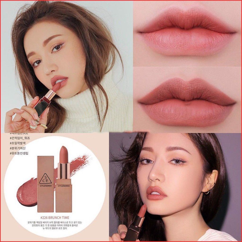 Son Thỏi Lì 3.C.E Tone Cam Hồng Đất (Brunch Time #226) Mattle Lip Color