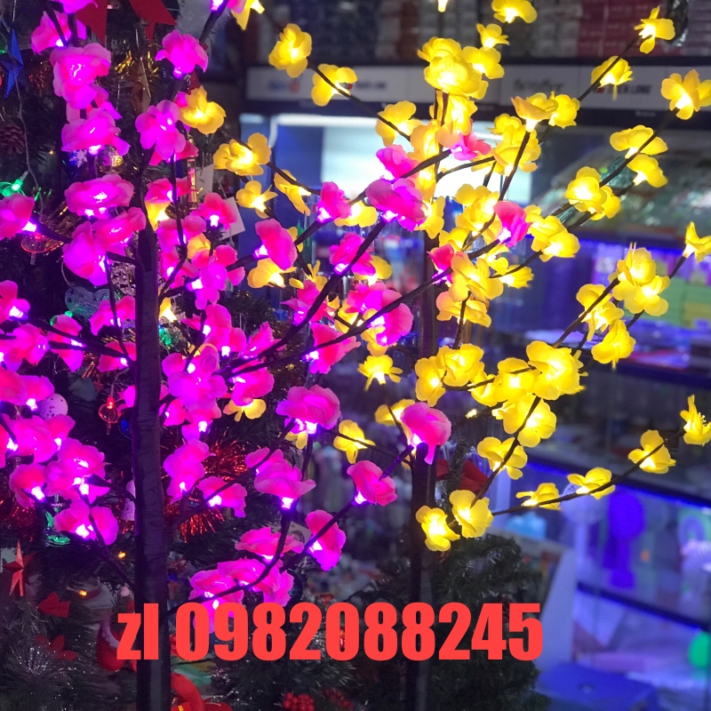 Cây hoa mai, hoa đào đèn led 1m2 cao cấp bảo hành 1 tháng