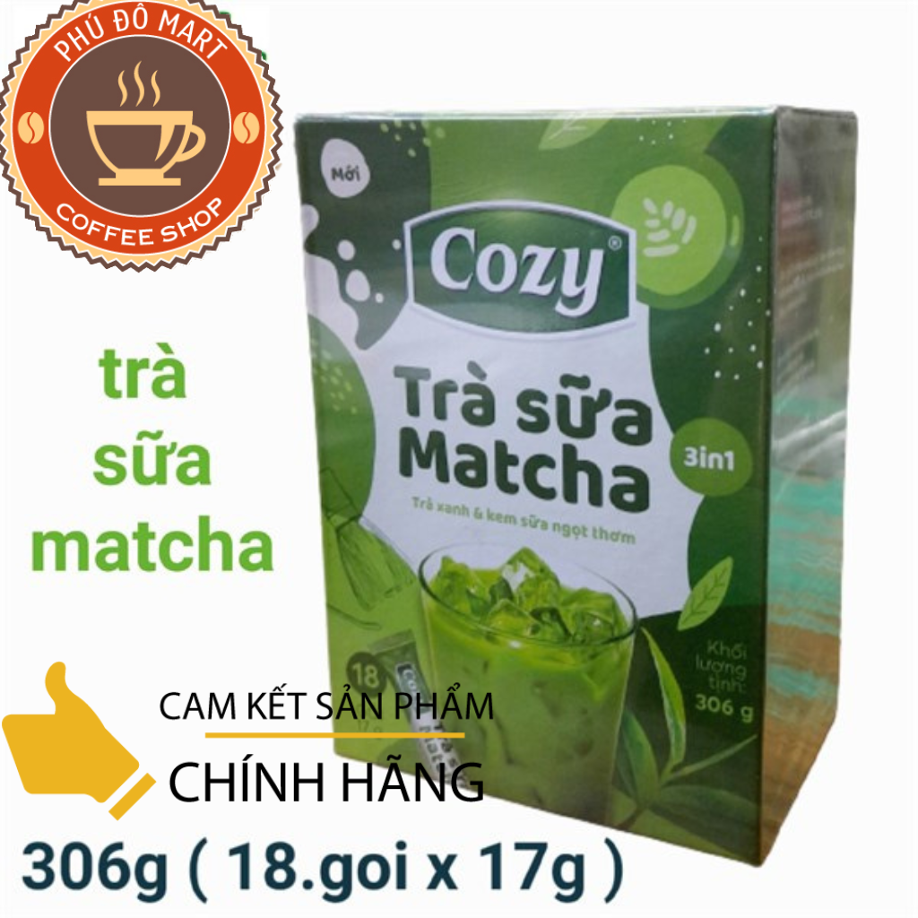 Trà COZY Matcha 3in1 hộp 10 gói