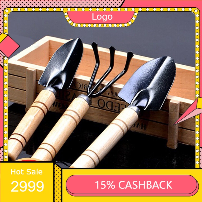 Bộ Cuốc Xẻng Làm Vườn Mini , dụng cụ 3 món chăm sóc cây bonsai, làm vườn