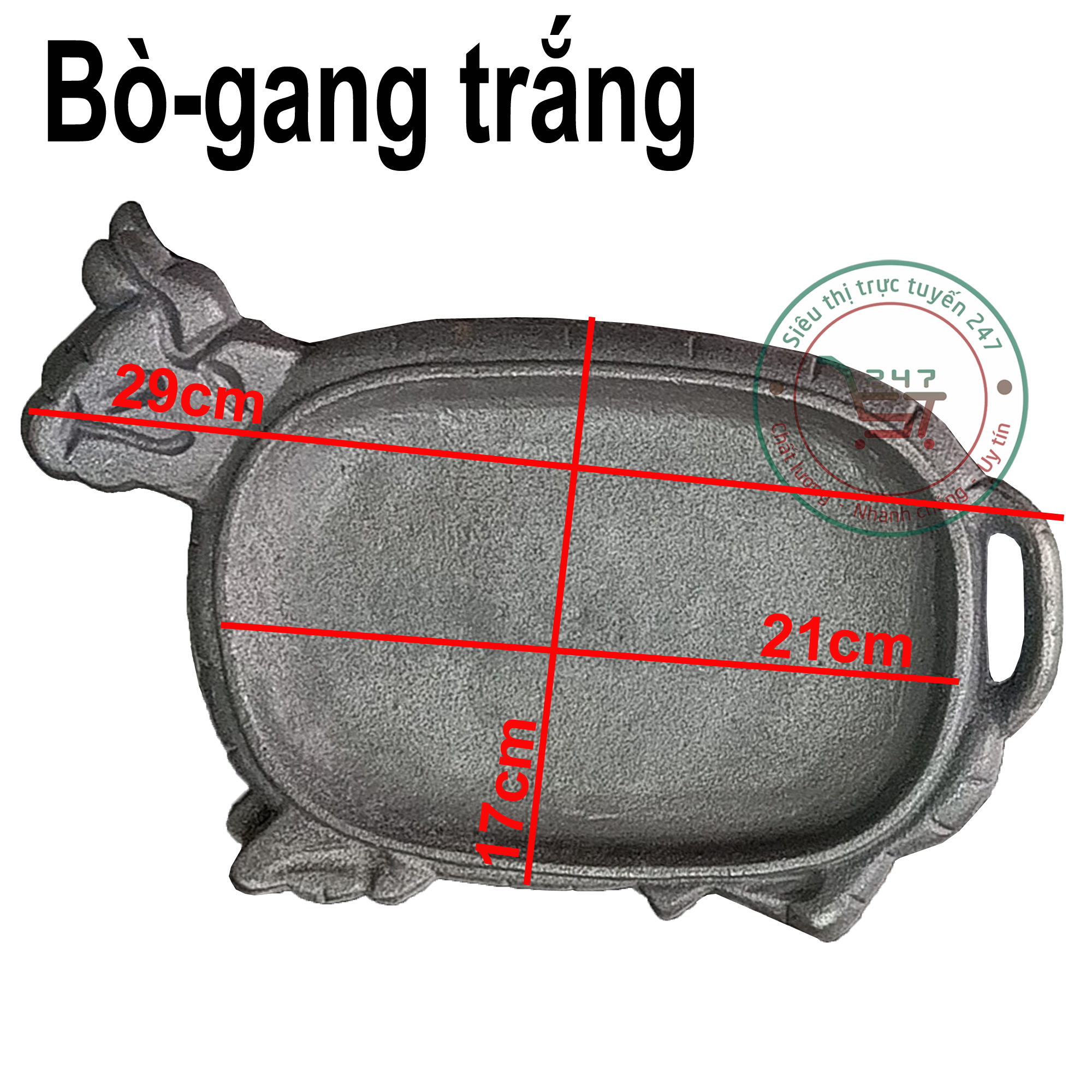 Khuôn bò né chống dính bằng gang bền đẹp chảo bò gang đa năng dùng được trên nhiều loại bếp khác nhau