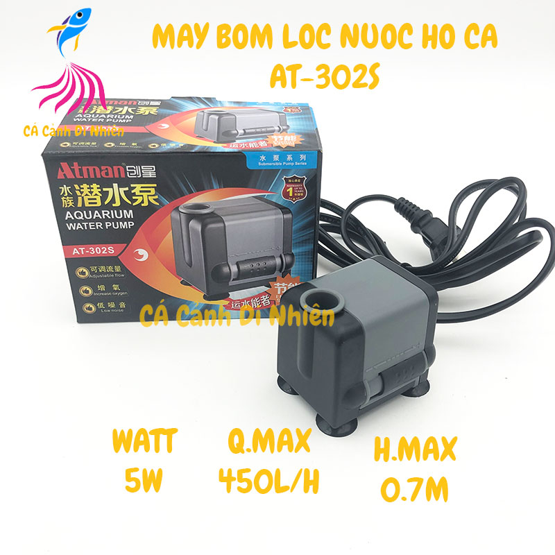 Máy bơm nước atman at-302s 5w lọc nước cho hồ cá cảnh
