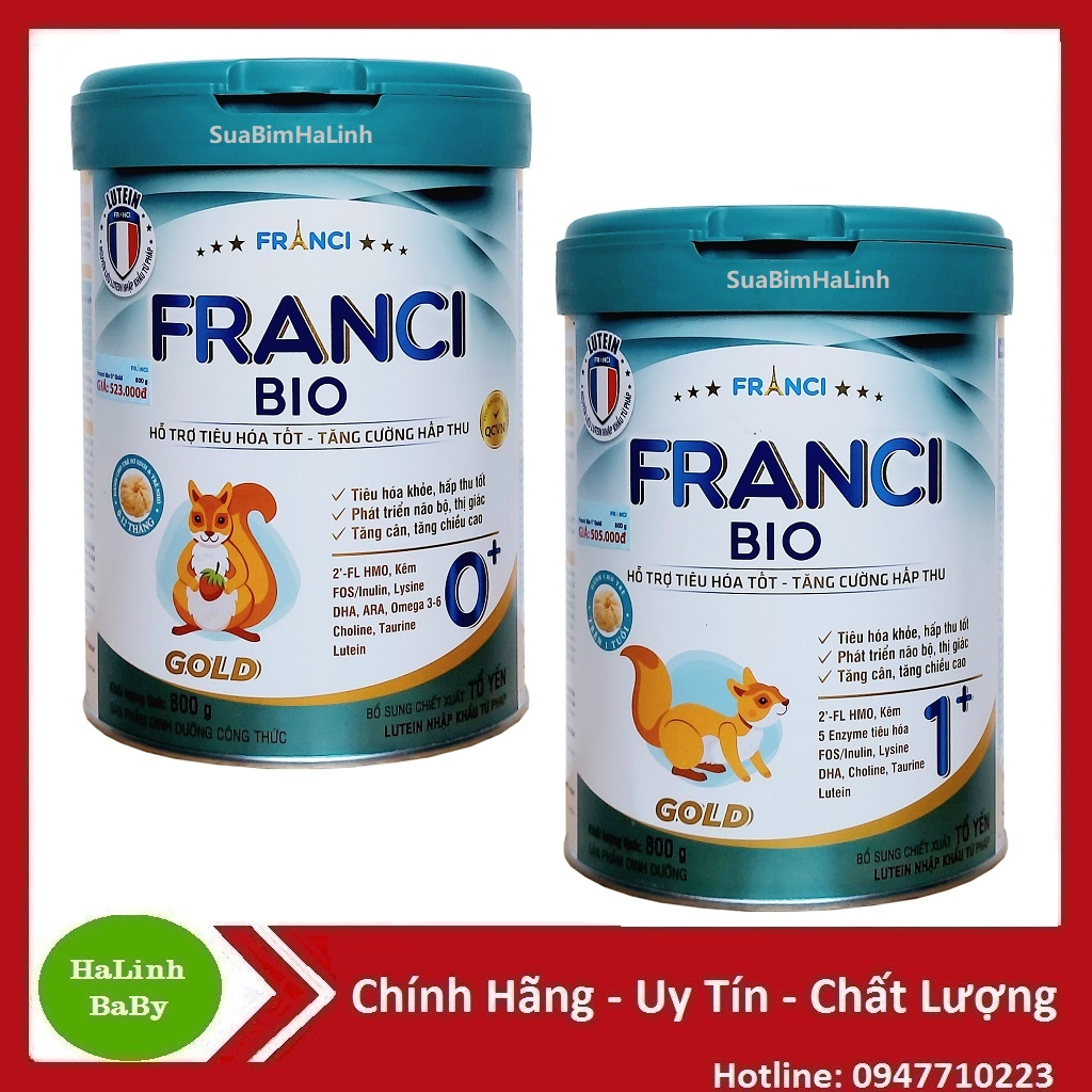 Sữa Bột Franci Bio 0 1 Lon 800g HSD 2026