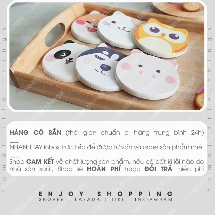 Miếng lót ly cốc bằng đá hút nước