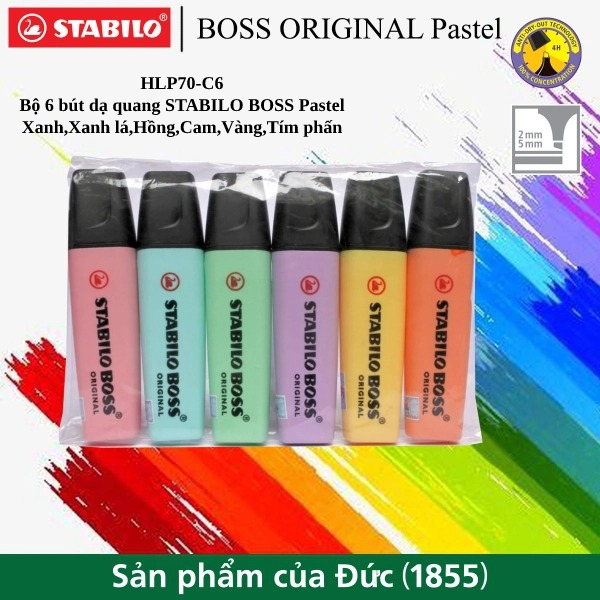 Bộ bút dạ quang STABILO BOSS Original/ Pastel 3/5/6/8/9/10/14 màu