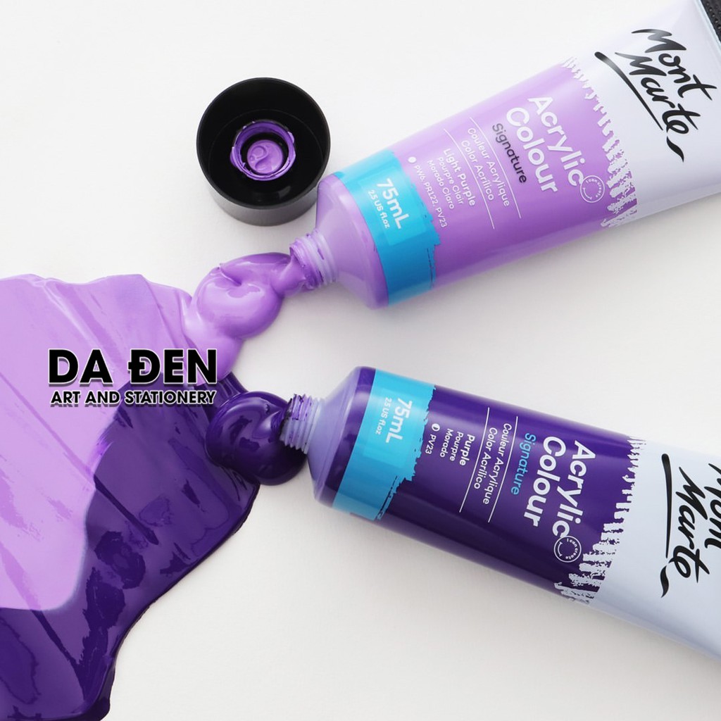 [HCM]Bảng 2 - Màu Acrylic Mont Marte Tuýp 75ml (Vẽ Được Nhiều Chất Liệu)