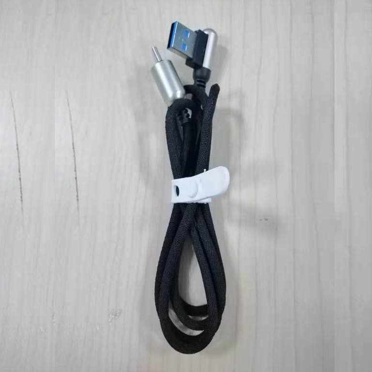 Cáp sạc TypeC  dây vải chân USB vuông góc 90 độ