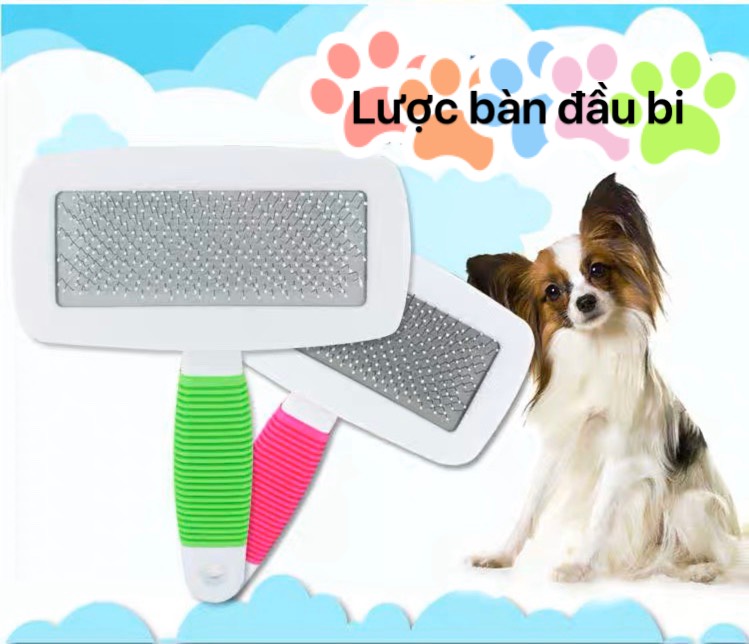 Bộ 2 lược đánh bông / chải lông thừa / gỡ rối đầu bi cho chó mèo