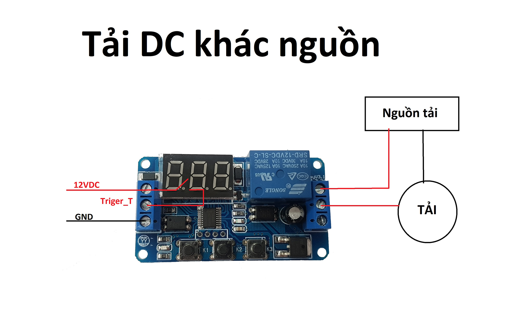 Mạch tạo trễ đóng ngắt Relay đa năng