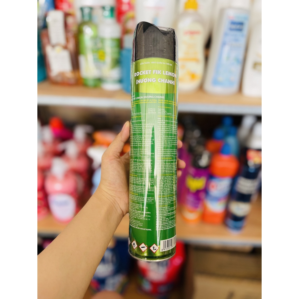 Bình xịt muỗi, diệt côn trùng không mùi Rocket AIK 660ML ( SIÊU MẠNH)