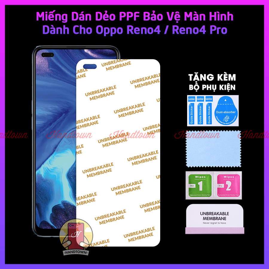 Miếng Dán Màn Hình PPF Oppo Reno4 Reno4 Pro Reno 4 Reno 4 Pro Kính Cường Lực Dẻo Trong Suốt Chống Trầy Xước Bảo Vệ Màn