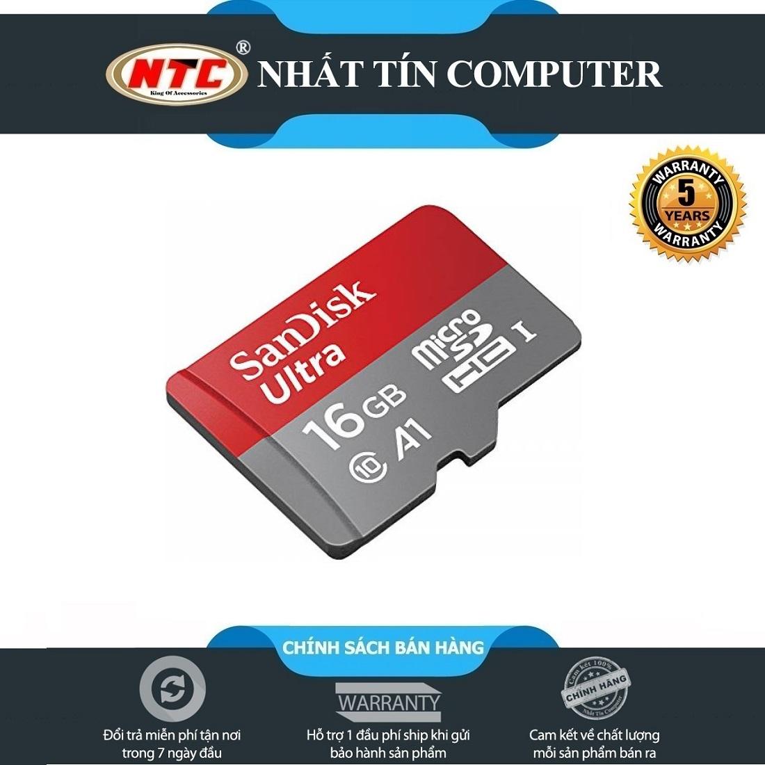 SanDisk Ultra A1 16GB Class 10 U1 98 MB/s microSDHC Memory Card-non box (red)-Single computer