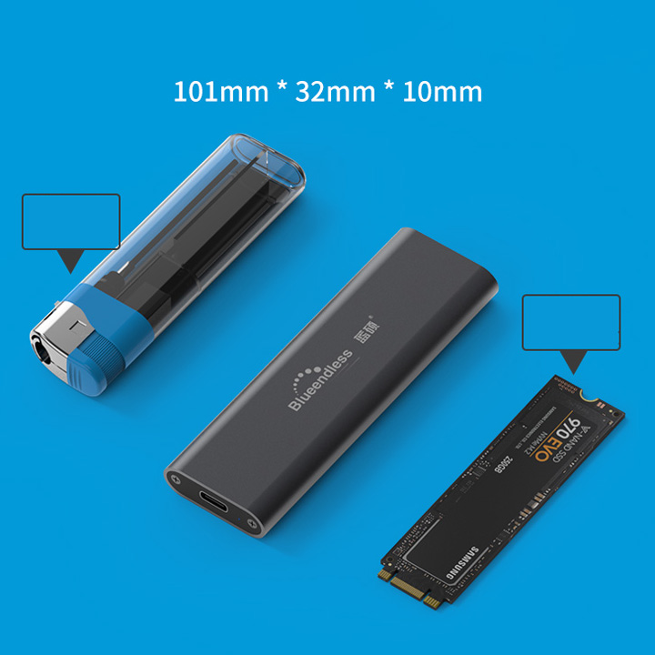 Box SSD M.2 PCIe NVMe USB-C 3.1 Blueendless 2802N - BX02