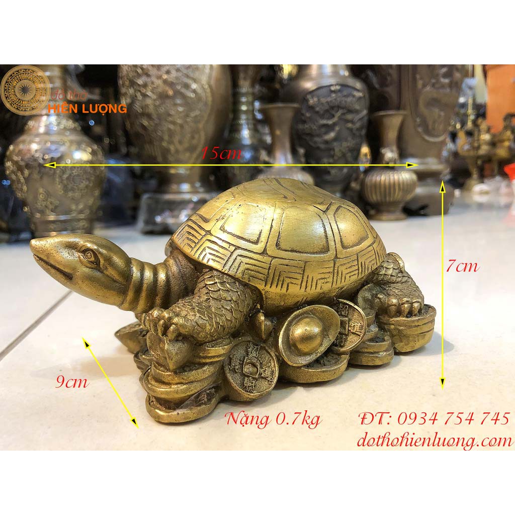 Copper feng shui turtle