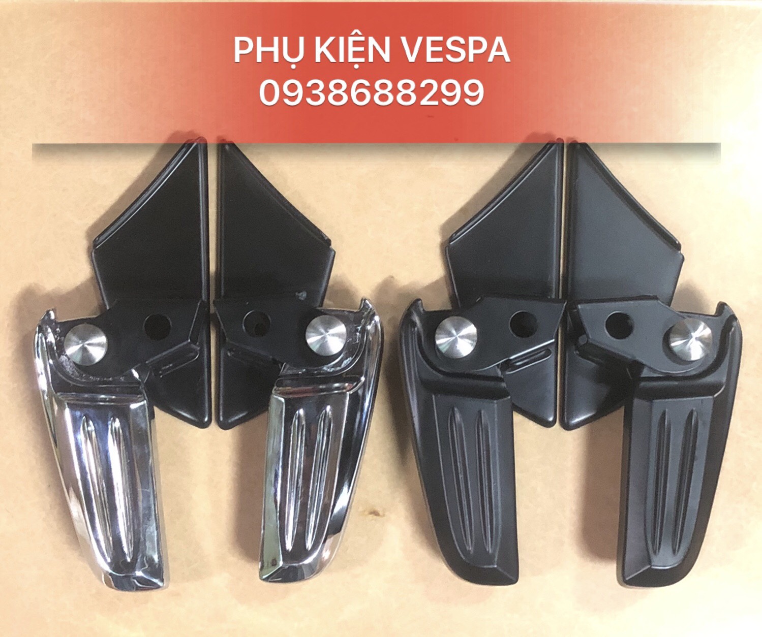 [HCM]gác chân vespa có nút bấm