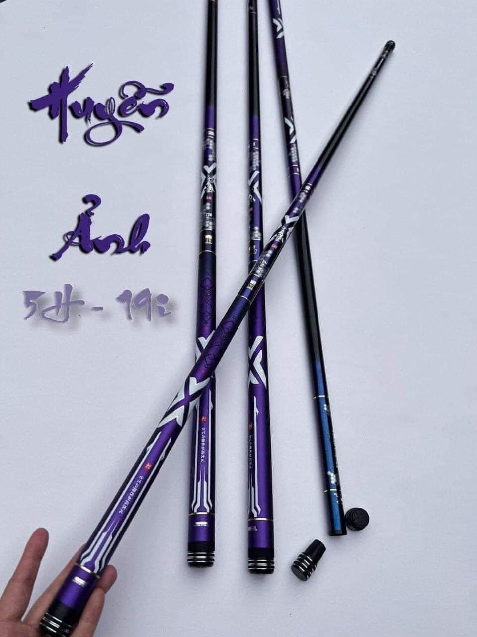 Cần câu tay, câu đơn câu đài Huyễn Ảnh tím 5h-19i tặng kèm ngọn phụ