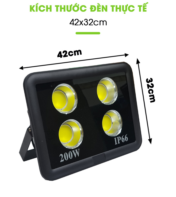 Đèn pha LED chiếu sâu (Pha cốc) 200W Đèn Pha Led 200W - ĐÈN PHA CỐC/LY 200W IP66 Chip Led COB