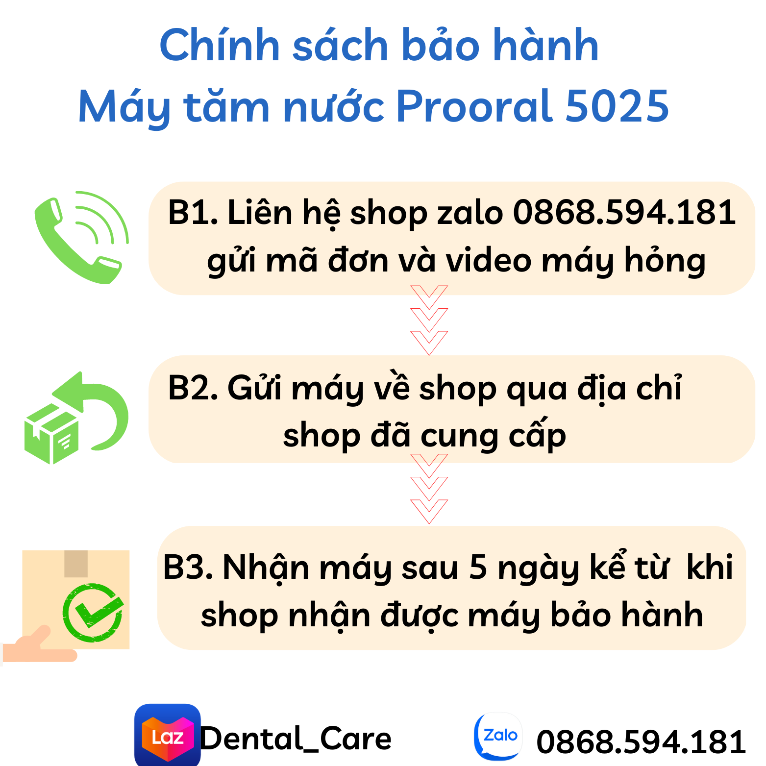 Máy Tăm Nước Prooral 5025 (nâng cấp của Prooral 5002) làm sạch răng miệng
