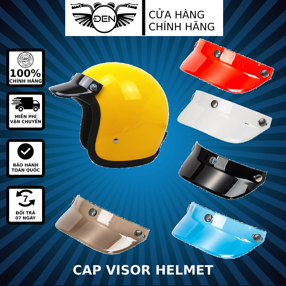 Mái che gắn mũ bảo hiểm chính hãng - 3 nút bấm