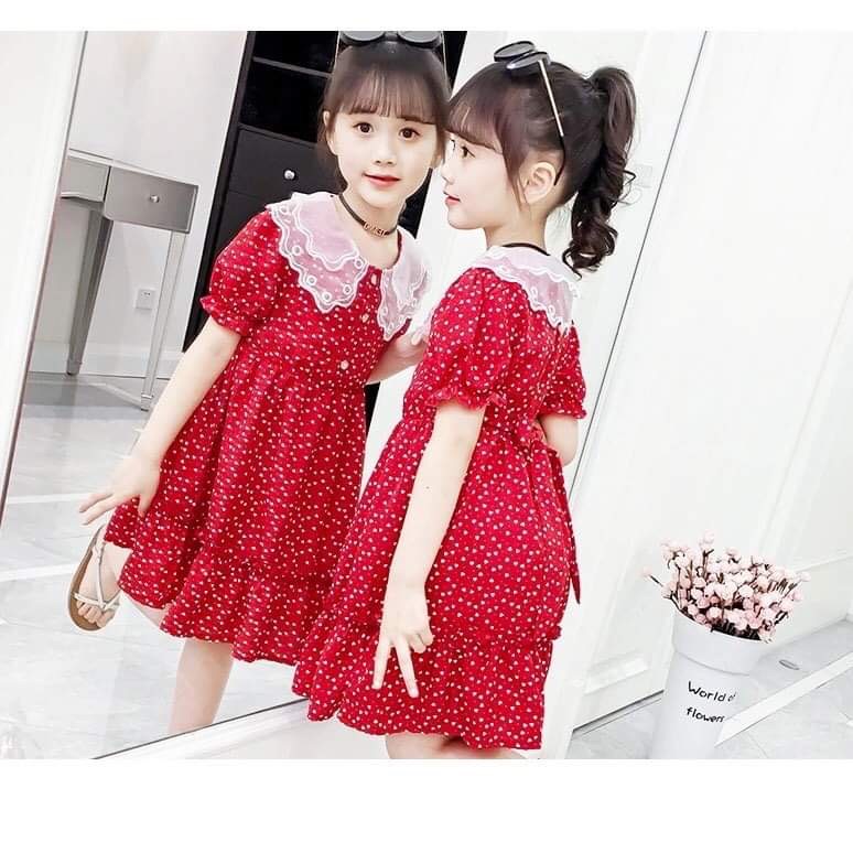 Đầm tiểu thư tay phồng cho bé gái