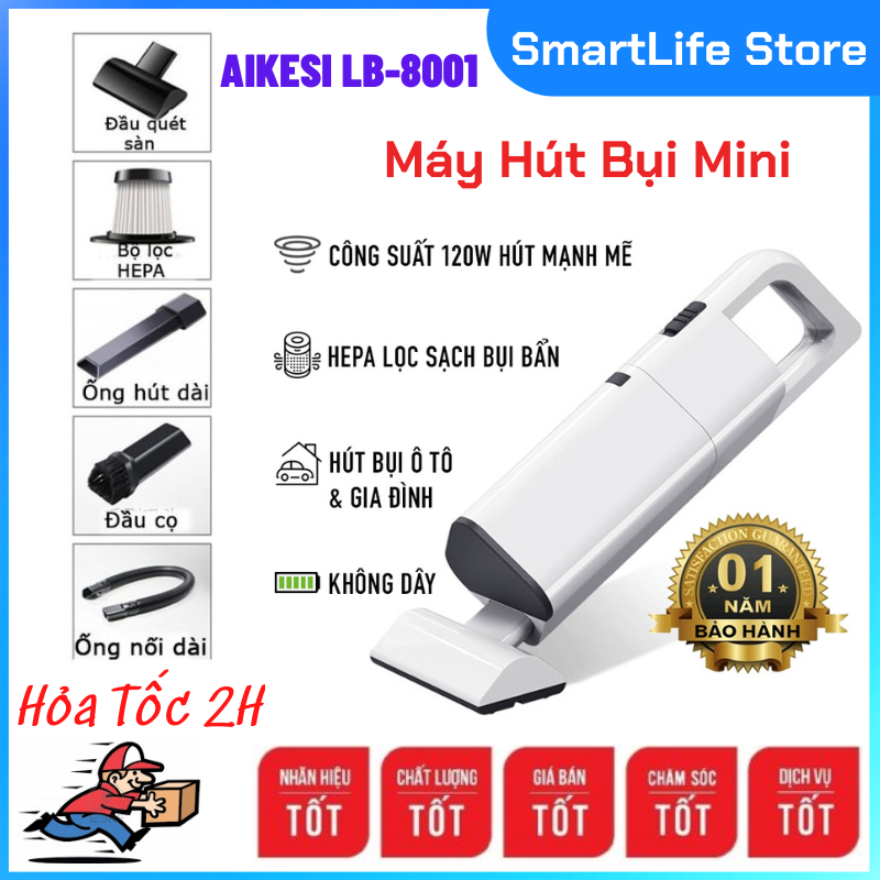 Máy Hút bụi AIKESI LB 8001 Máy Hút Bụi Mini Cầm Tay Với Bộ Lọc HEPA Có Độ
