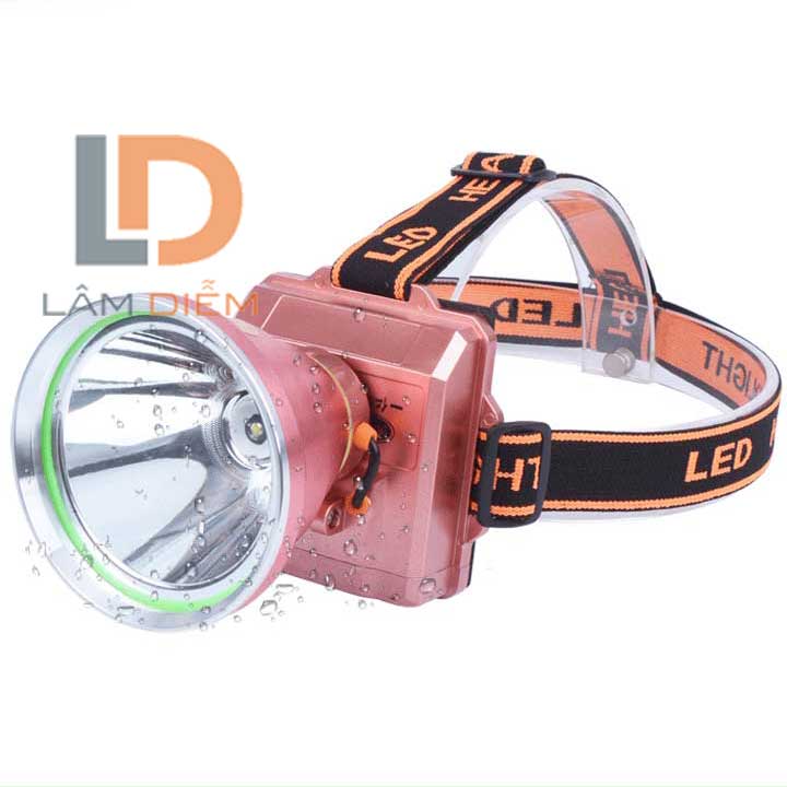 Đèn pin đội đầu 200w siêu sáng pin trâu hiển thị phần trăm pin 869