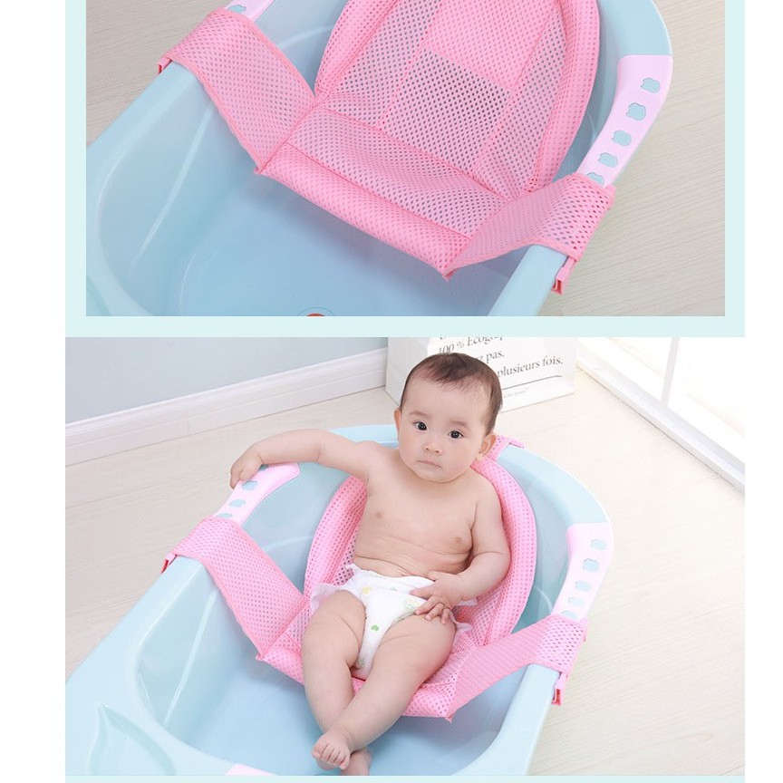 Đệm lót / lưới tắm bảo vệ cột sống VT0913  lắp vào thau tắm cho trẻ sơ sinh, có thể điều chỉnh kích thước (sản phẩm là đệm lót không bao gồm thau tắm)