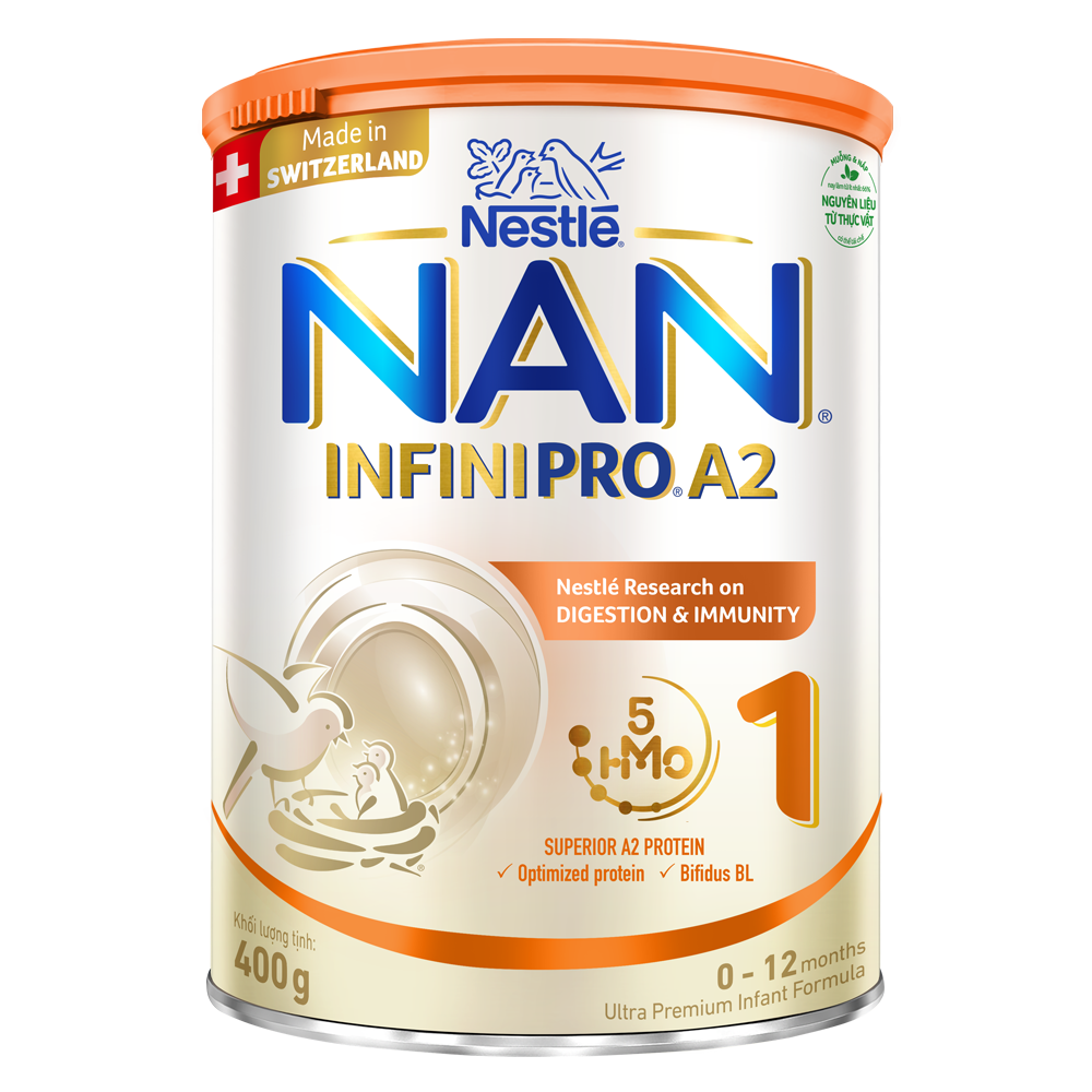 Sữa Bột NAN INFINIPRO A2 số 1 Lon 400g (0-12 tháng tuổi)