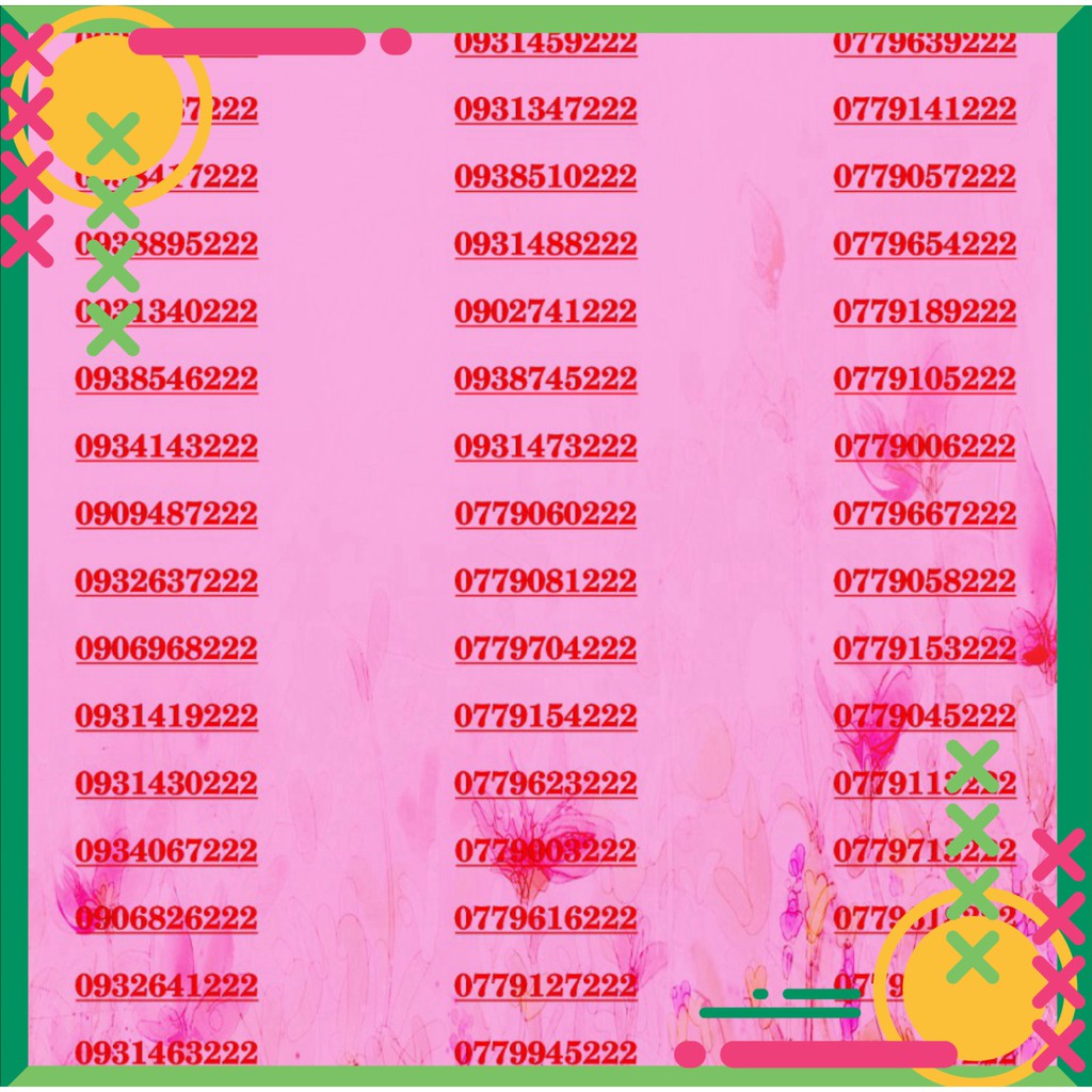 Sim đẹp Tam Hoa 222 Mobi