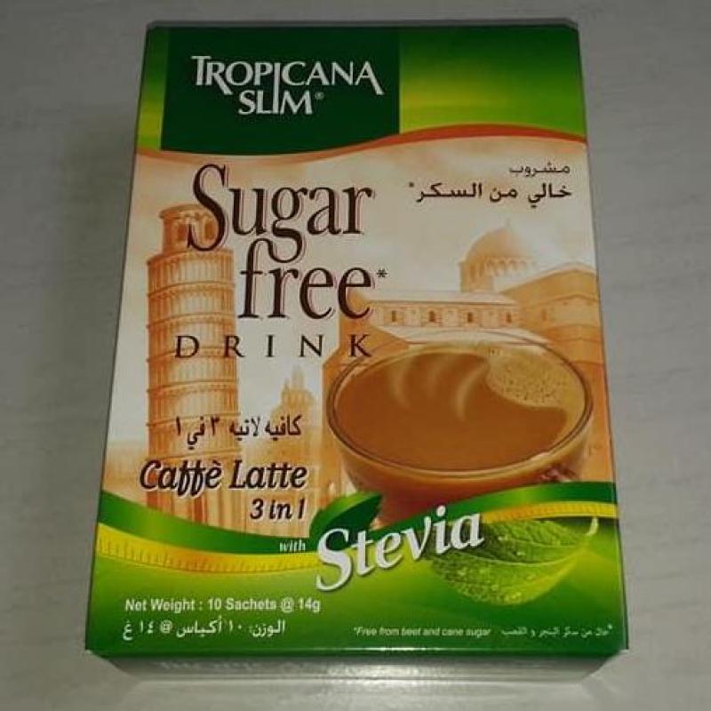 Cà phê ăn kiêng Tropicana Slim Latte với chiết xuất cỏ ngọt
