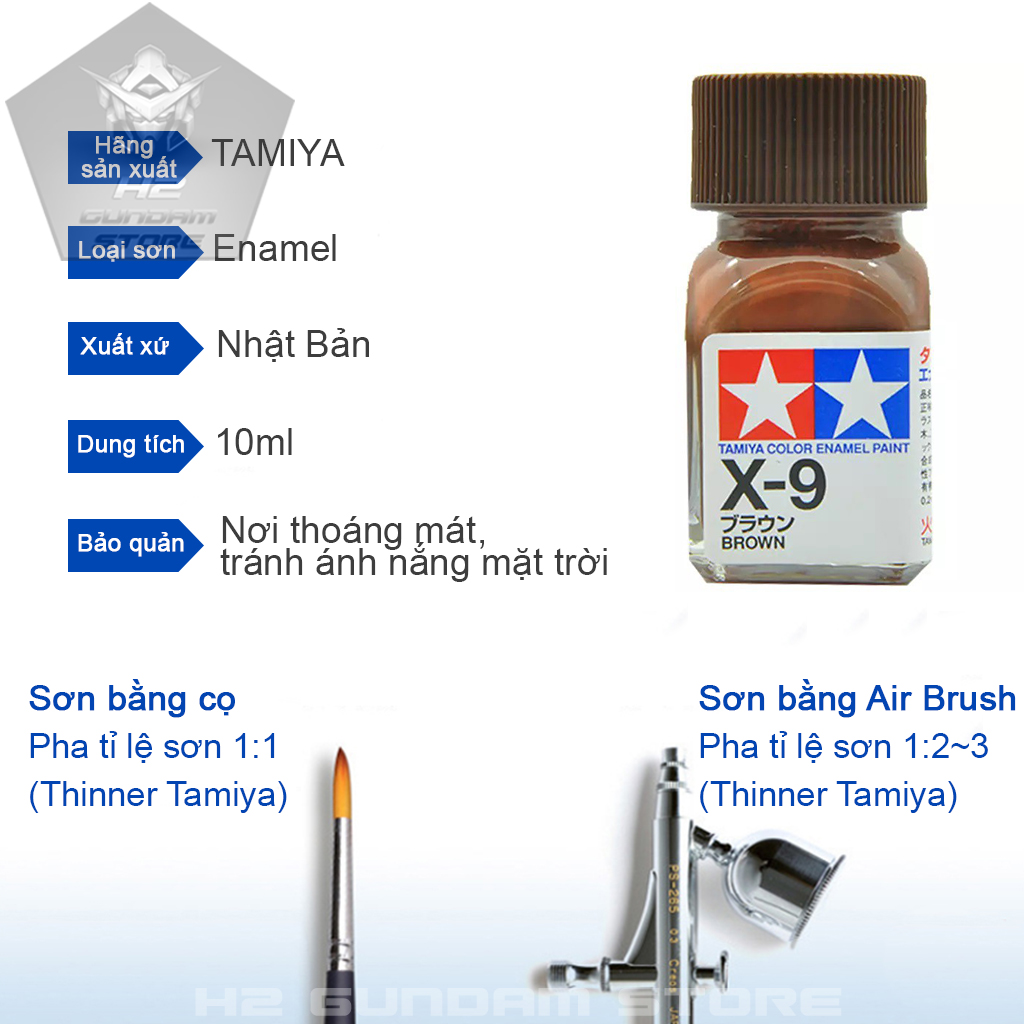 [Tamiya] Sơn mô hình gốc Enamel X1 - X20