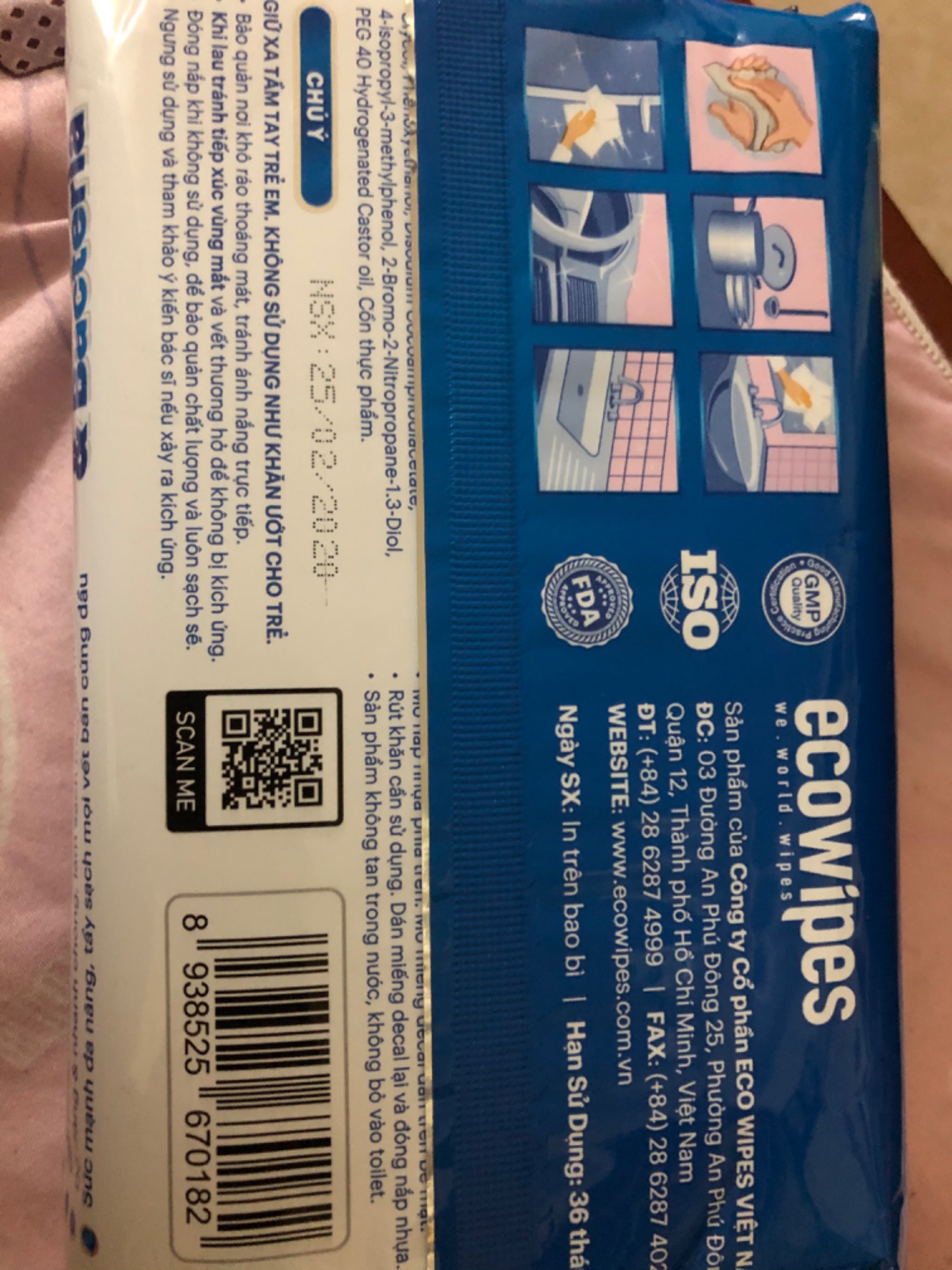 Khăn ướt diệt khuẩn Ecowipes