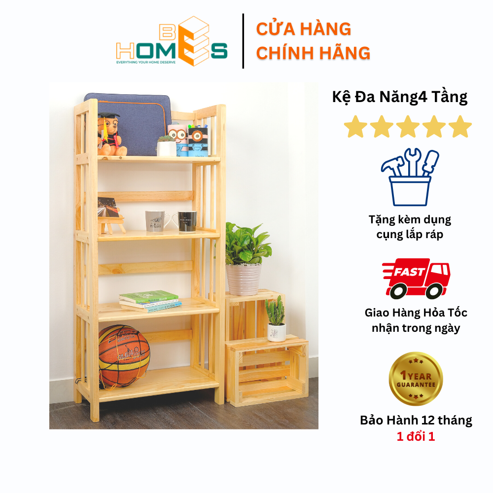 Kệ đa năng Behomes 4 tầng 120cm
