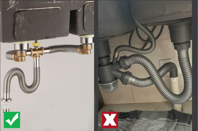 Bộ xã Bồn Rửa Chén Đôi Inox 304
