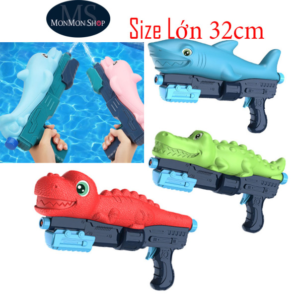 [Đồ chơi trẻ em] Súng nước Cá Mập, Cá Sấu, Khủng Long/Súng Bắn nước Đồ chơi bắn xa 6m-10m nhựa ABS an toàn cho bé