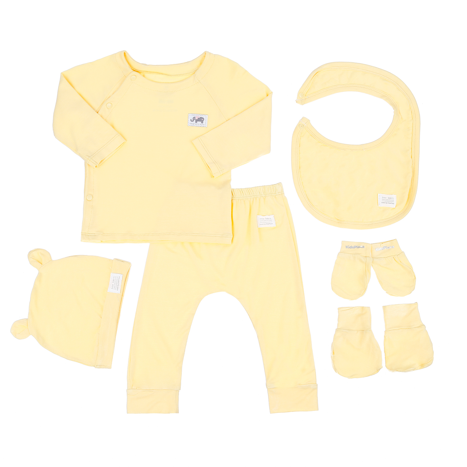 Set đồ sơ sinh combo 6 món bamboo KidsPlaza M21H (Vàng)