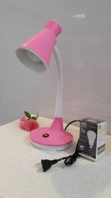 Combo đèn bàn học tròn + bóng Led 7W Duhal