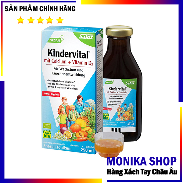 Siro tăng chiều cao Kindervital hàng Đức 250ml