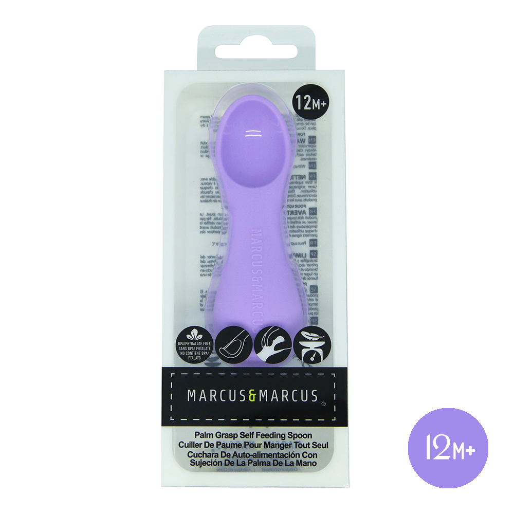 Thìa tập ăn silicon cho bé Palm Grasp Marcus & Marcus, từ 12 tháng - Willo