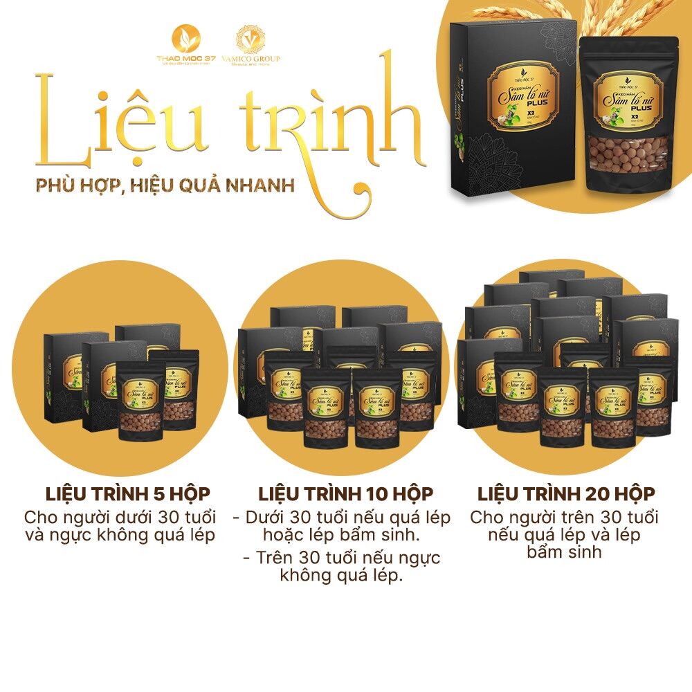 Kẹo mầm Sâm Tố Nữ Plus X2 nở ngực siêu tốc- Thảo Mộc 37