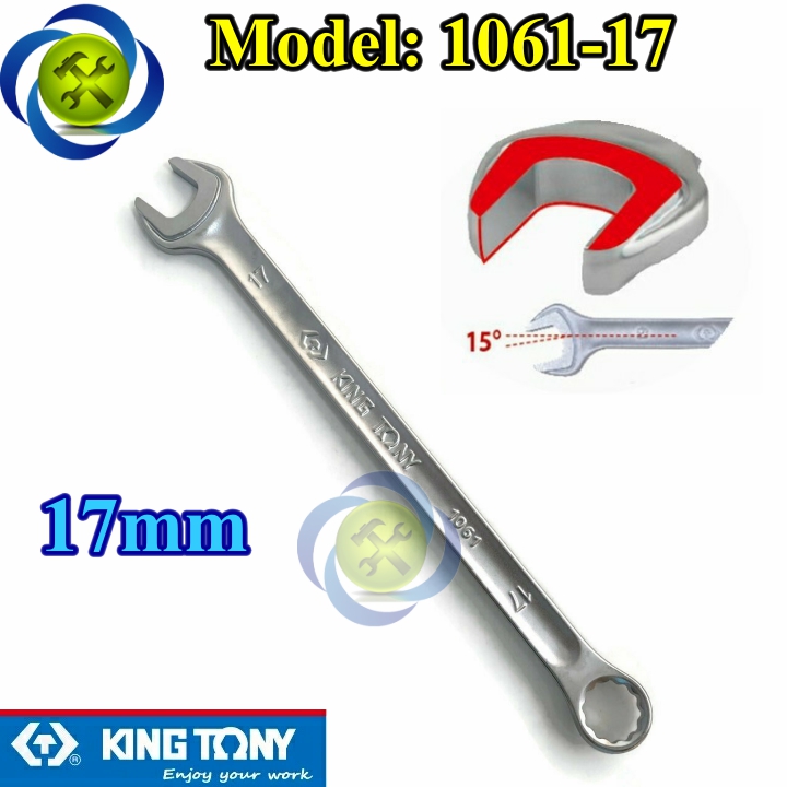 Cờ lê vòng miệng 17mm kingtony 1061-17 dài 262mm