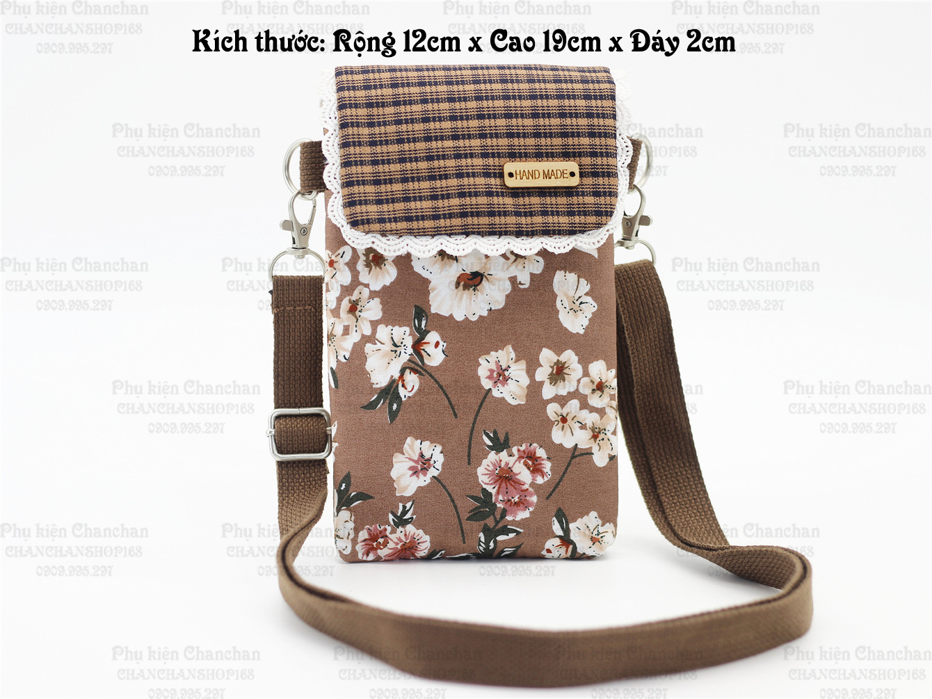 Túi điện thoại Hoa Lily 3 ngăn 96k