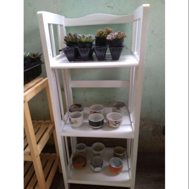 [HCM]Kệ sách gỗ 50cm - 3 tầng trắng