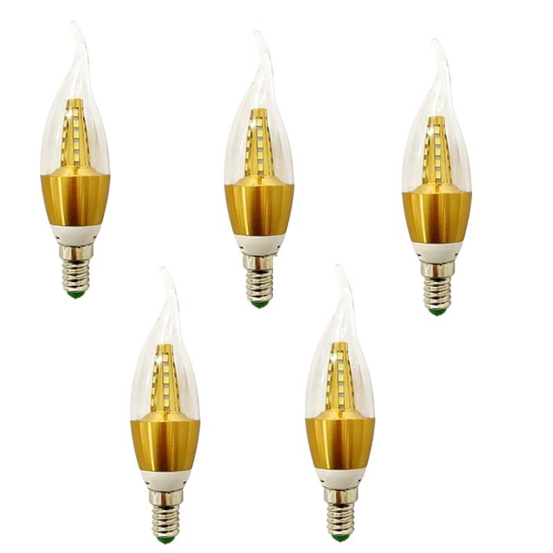 [HCM]Bộ 5 bóng đèn led nến đuôi E14